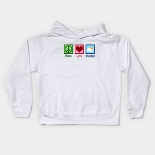 Peace Love Weather Kids Hoodie